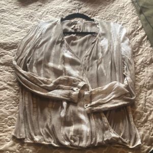 The dye peasant blouse in beige and cream